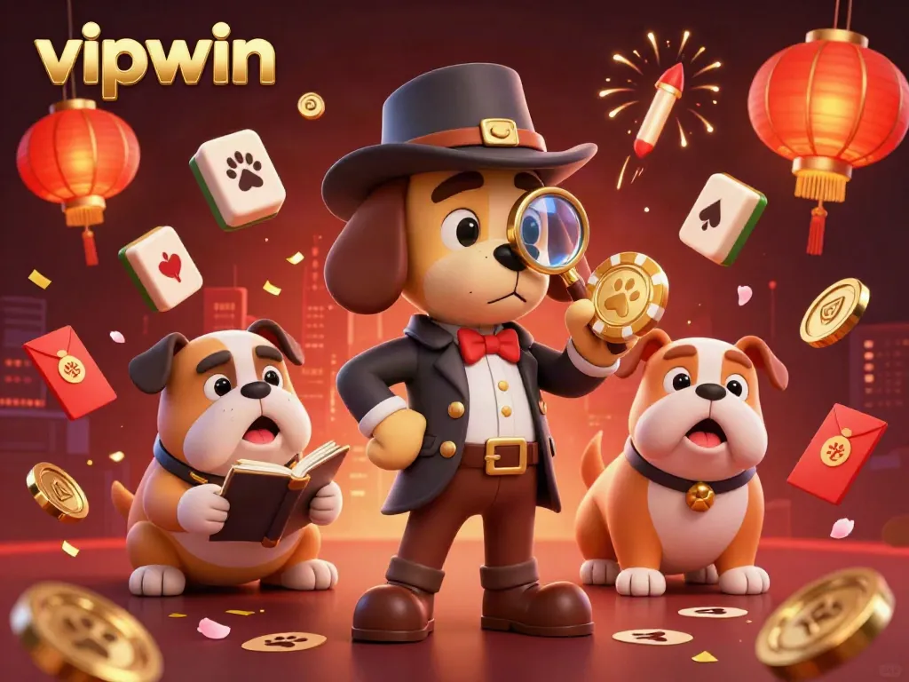 Experience the thrill of vipwin with a detective uncovering poker secrets amidst treasure clues.
